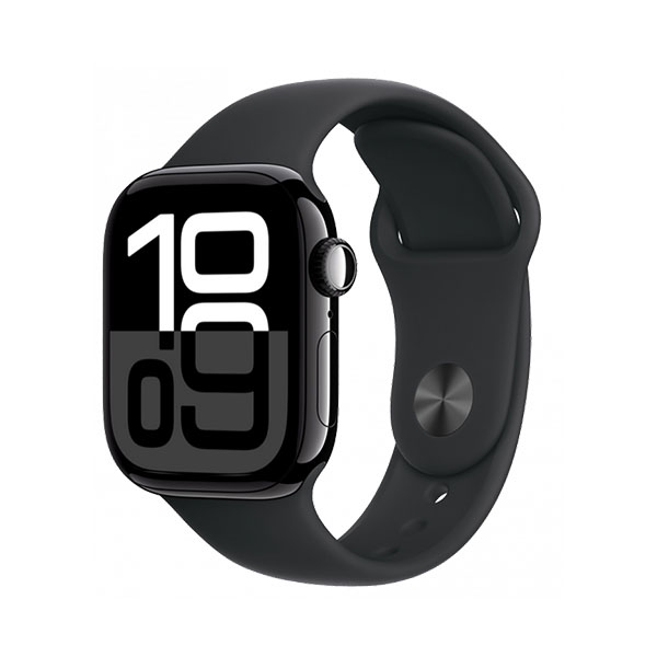 Apple Watch Series 10, 46mm, Jet Black + ремешок Sport Band «Black»