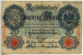 Германия 20 марок 1914