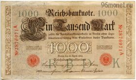Германия 1000 марок 1910
