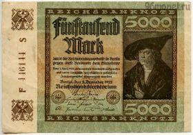 Германия 5000 марок 1922