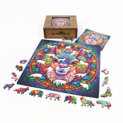 Деревянный пазл лама от Yoshatoys
