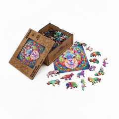 Деревянный пазл лама от Yoshatoys