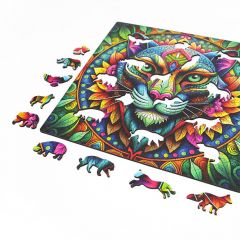 Деревянный пазл Пантера