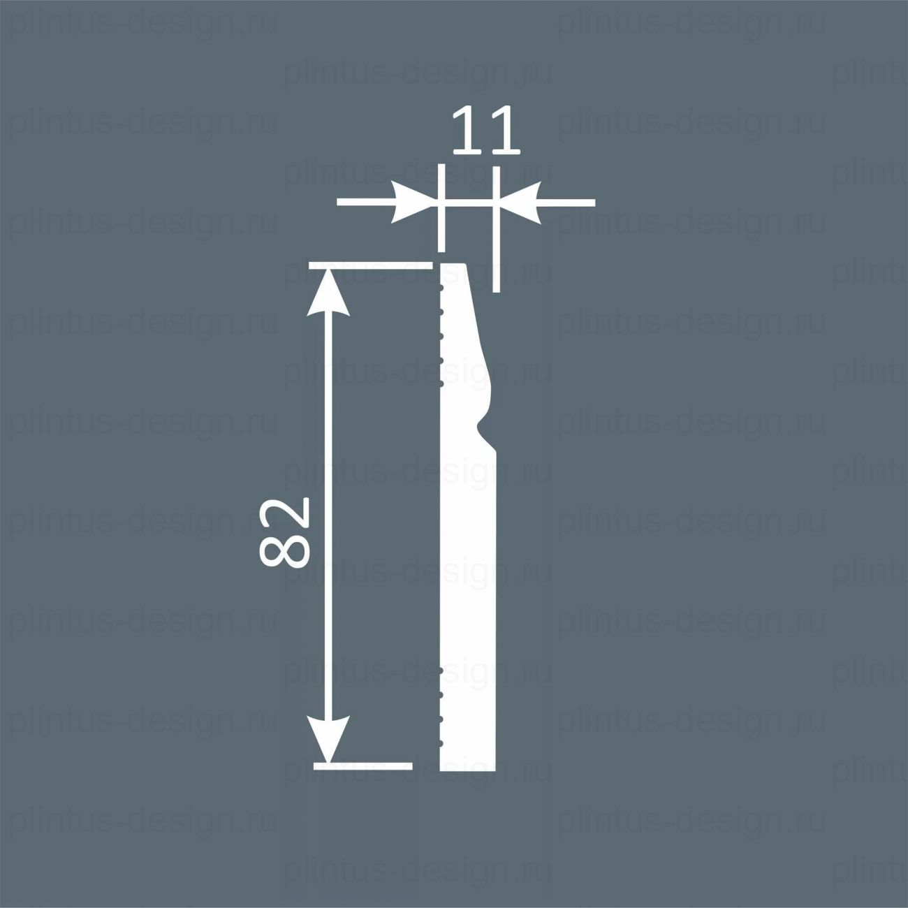 PX031 Cosca плинтус экополимер, 82х11, 2000 мм