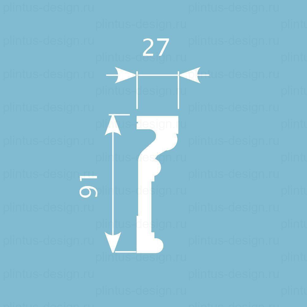 MX045 Молдинг экополимер, 91х27, 2000 мм