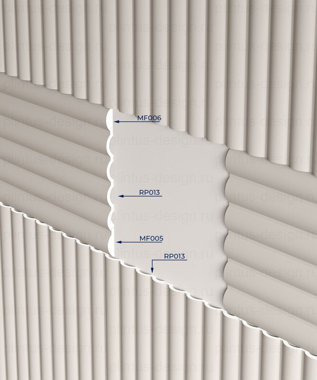 MF006 Молдинг финишный экополимер, 35х12, 2800 мм