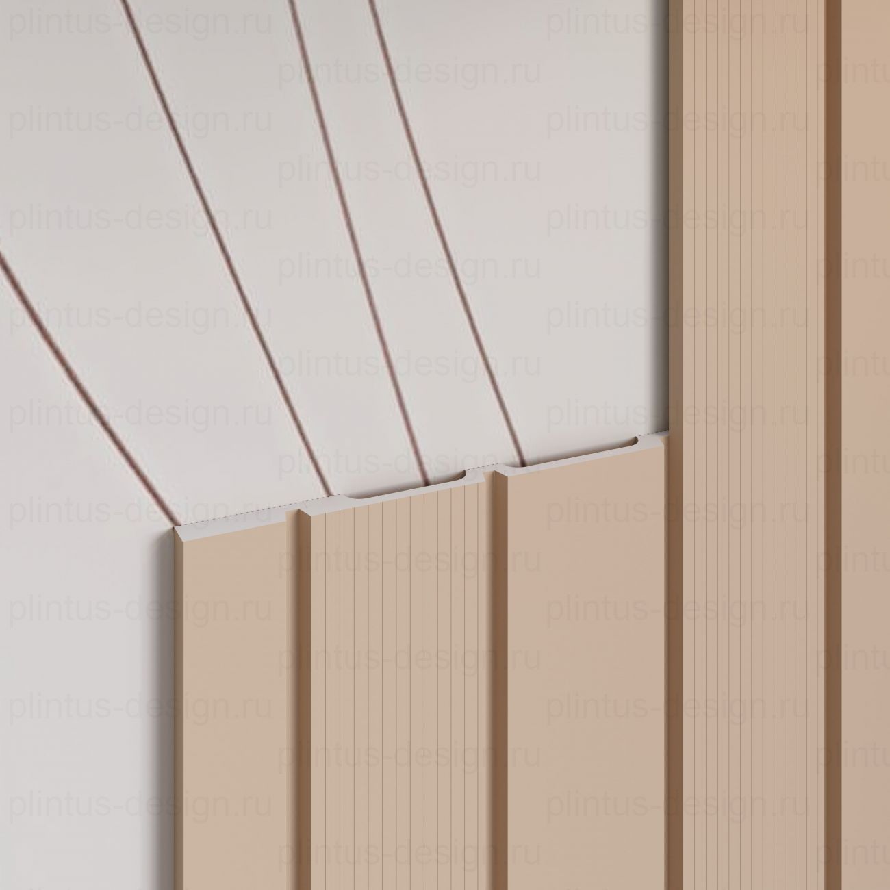 MF002 Молдинг финишный экополимер, 38х12, 2800 мм