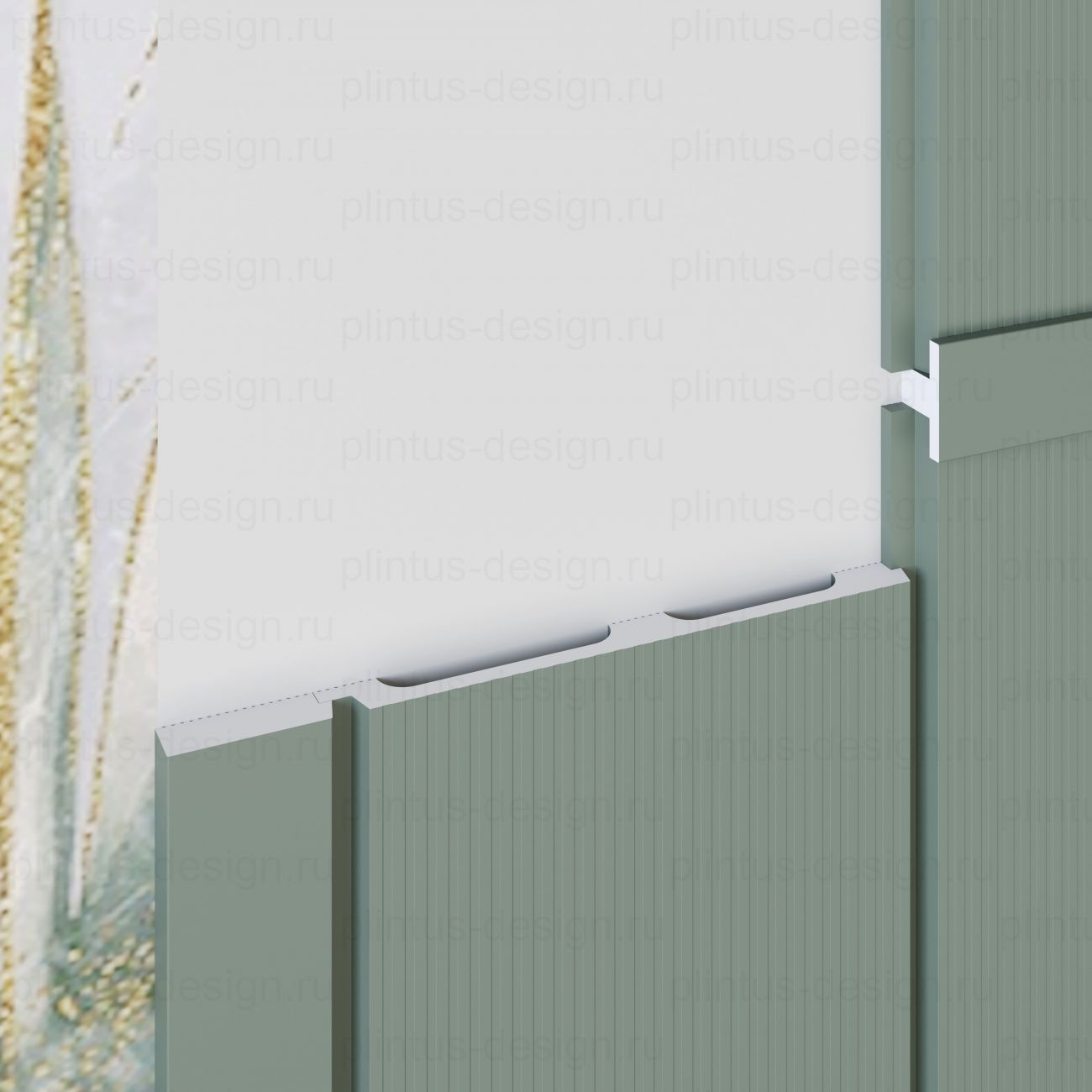 MF002 Молдинг финишный экополимер, 38х12, 2800 мм