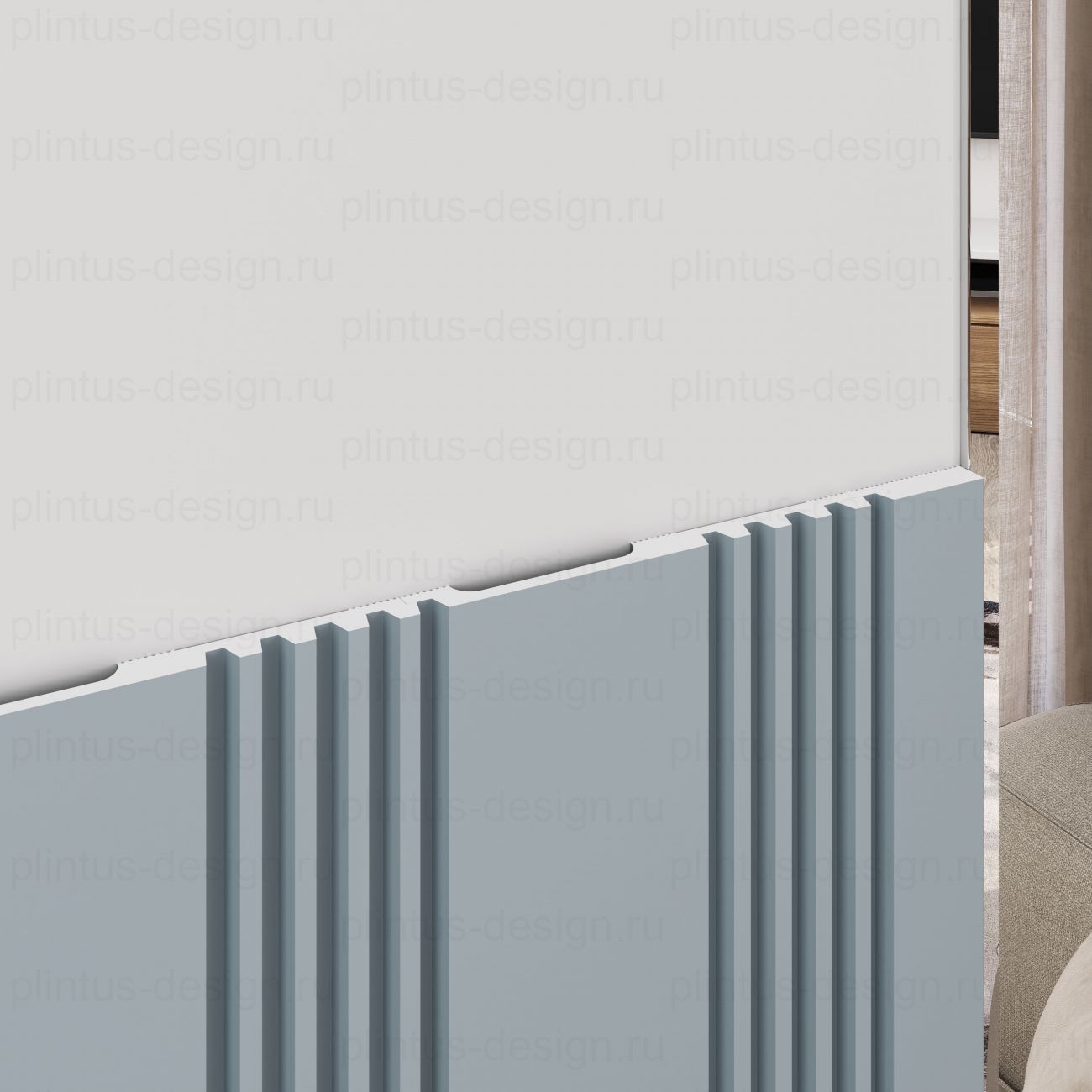 MF002 Молдинг финишный экополимер, 38х12, 2800 мм