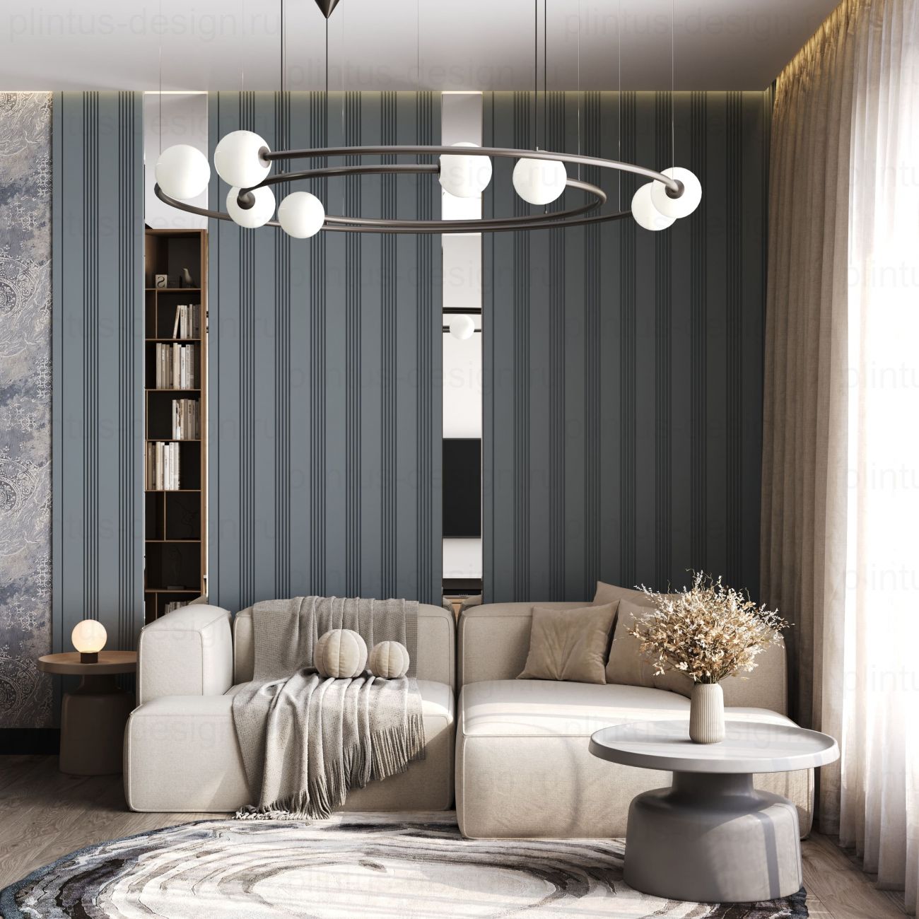 MF001 Молдинг финишный экополимер, 46х12, 2800 мм