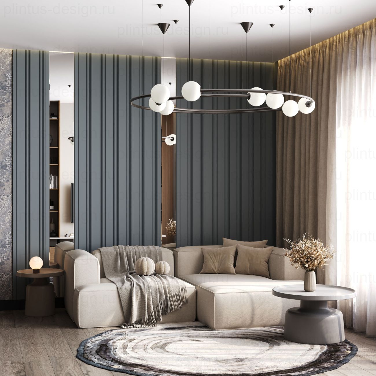 MF001 Молдинг финишный экополимер, 46х12, 2800 мм