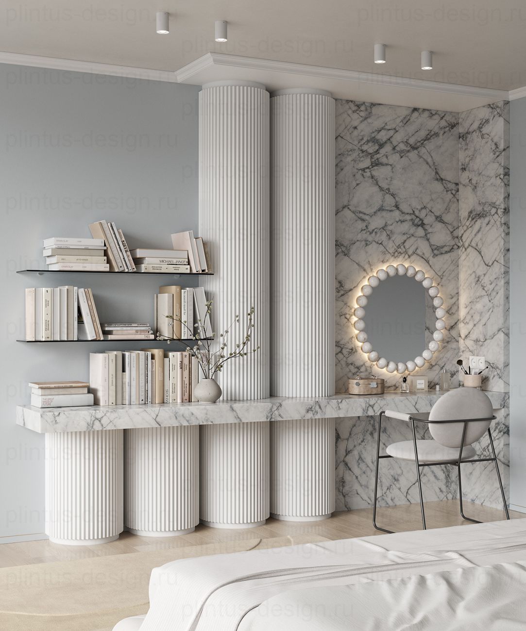 KX008 Карниз экополимер, 49х49, 2000 мм