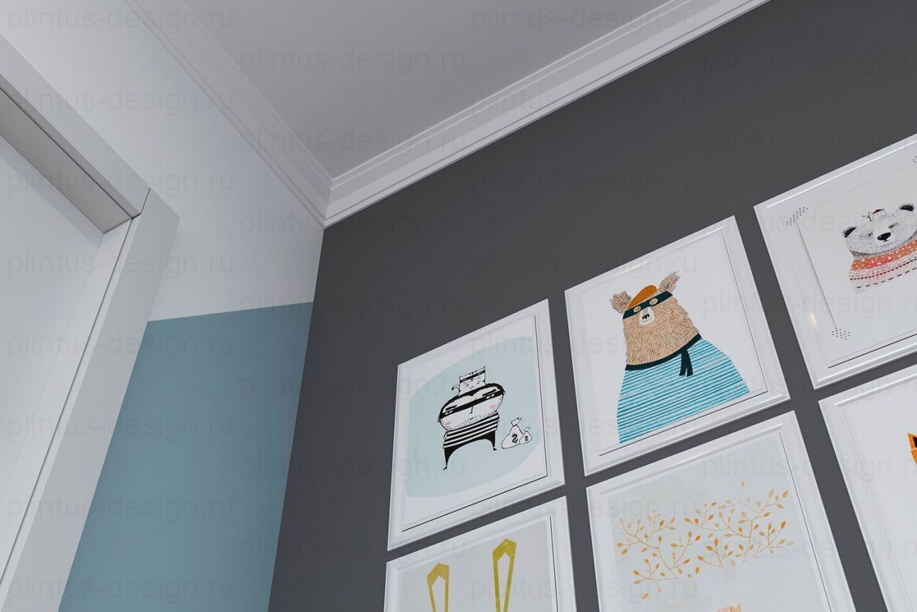 KX028 Карниз экополимер, 75х75, 2000 мм