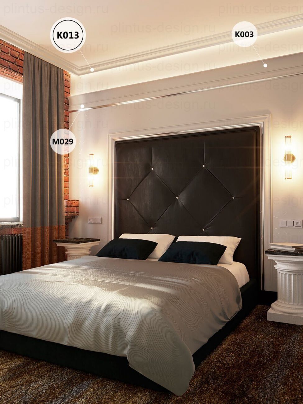 KX013 Карниз экополимер, 95х75, 2000 мм