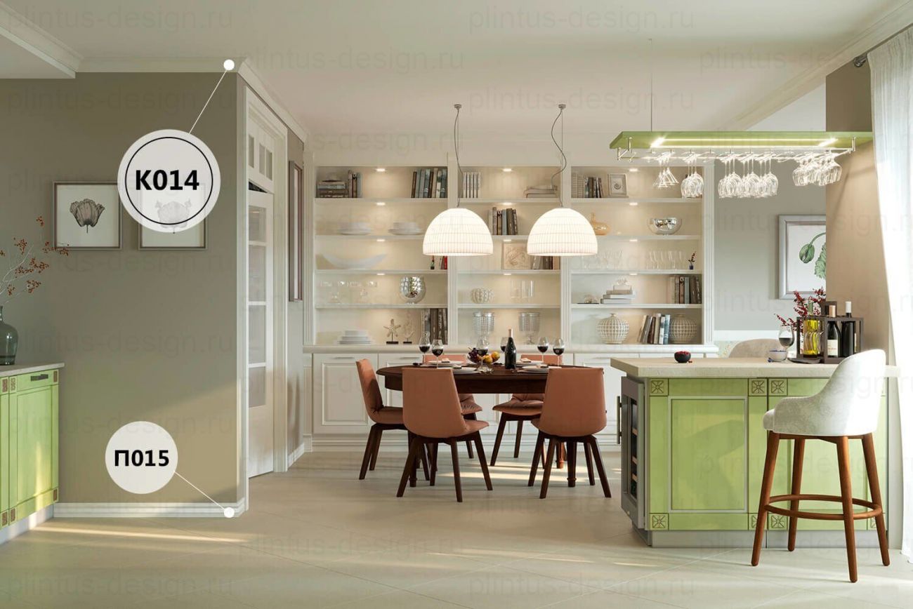 KX014 Карниз экополимер, 69х69, 2000 мм