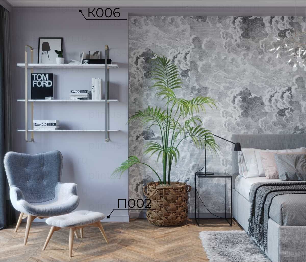 KX006 Карниз экополимер, 60х60, 2000 мм