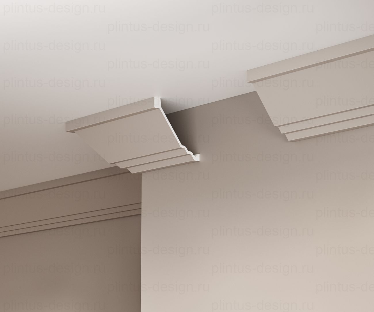 KX054 Карниз экополимер, 113х116, 2000 мм