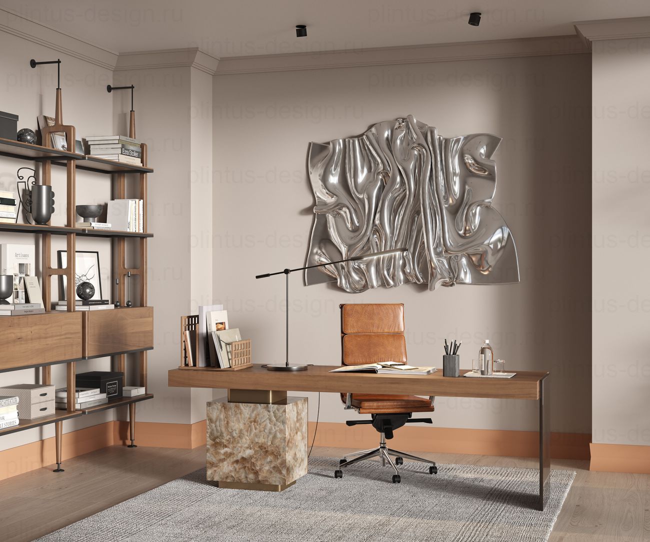 KX054 Карниз экополимер, 113х116, 2000 мм