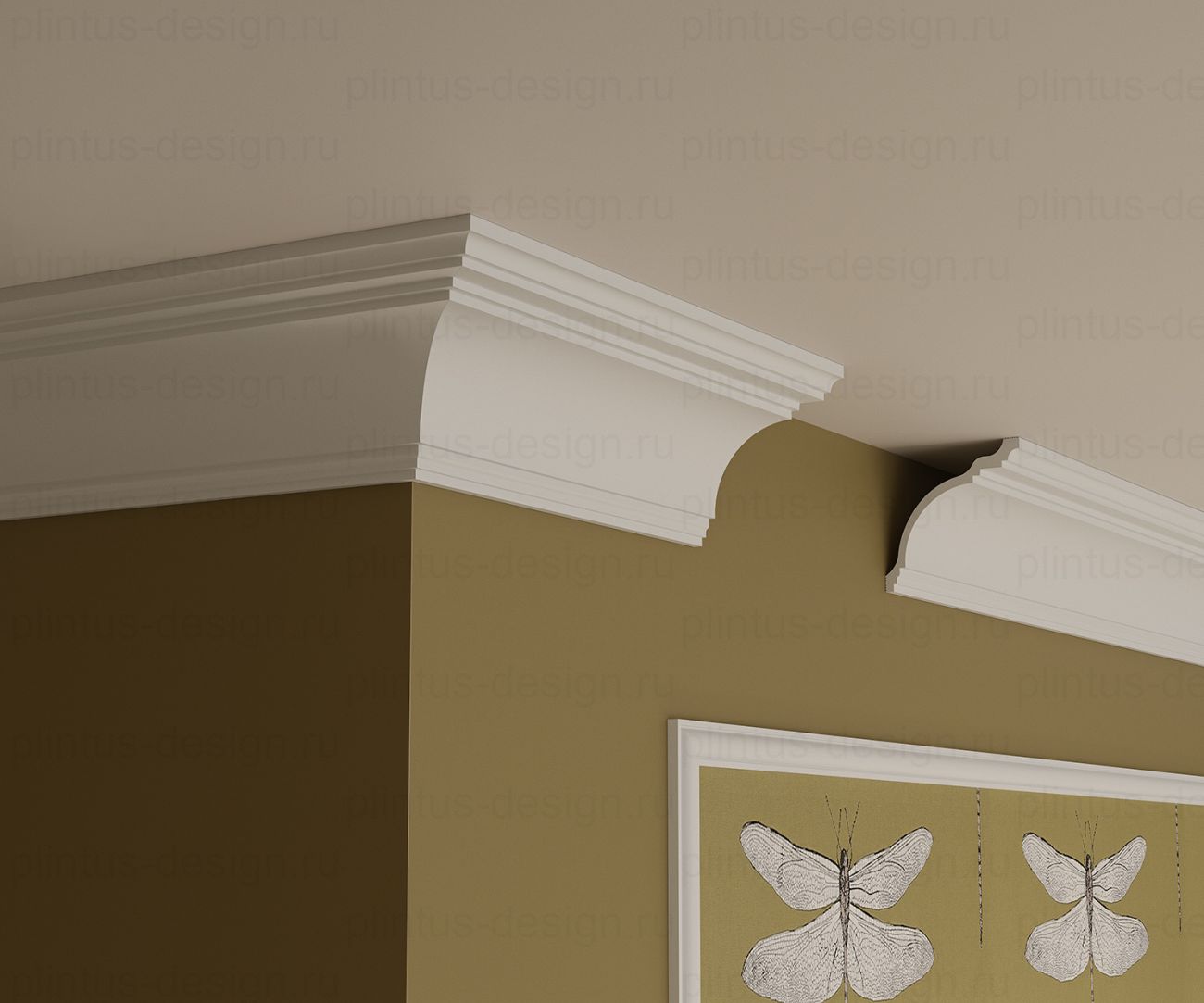 KX004 Карниз экополимер, 117х118, 2000 мм