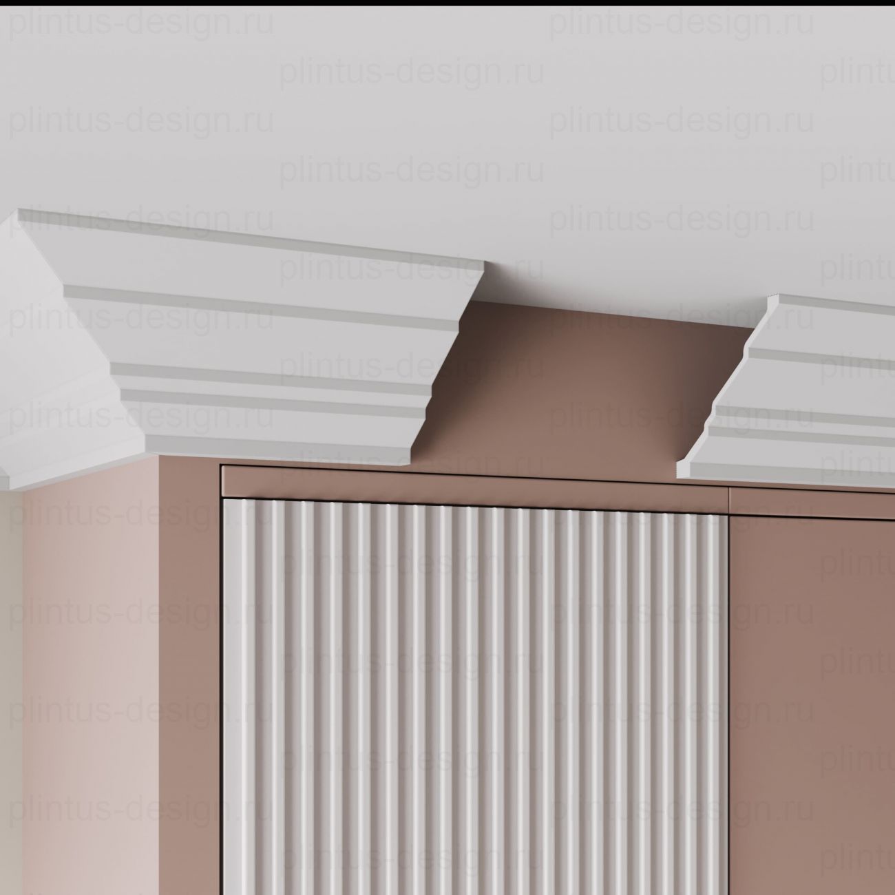 KX055 Карниз экополимер, 147х145, 2000 мм