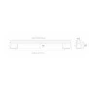 Дверная ручка-скоба System PH9545. Длина 1100 мм схема