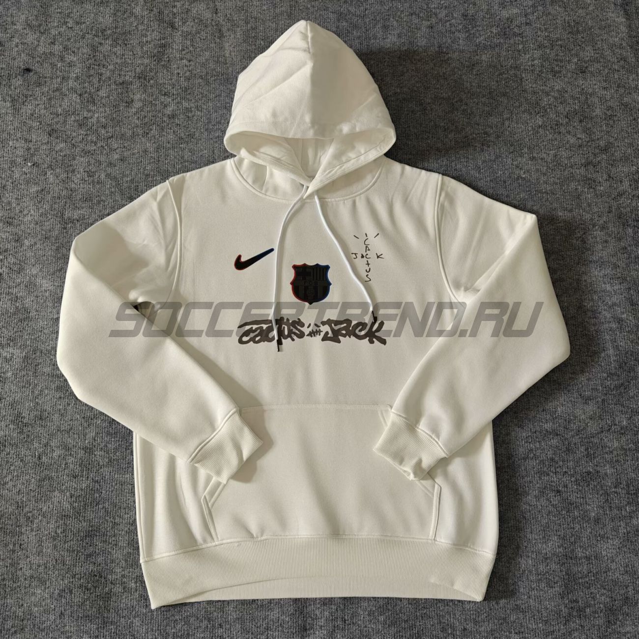 Худи Barcelona x Travis Scott (белое) 2025