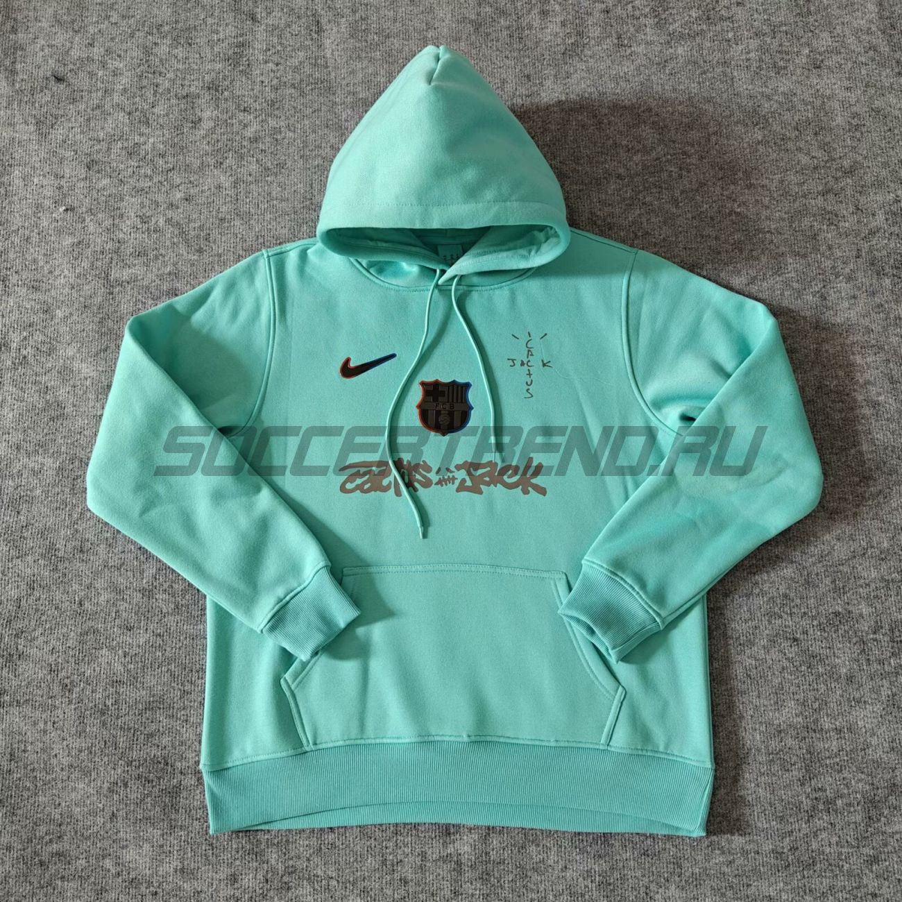Худи Barcelona x Travis Scott (бирюзовое) 2025