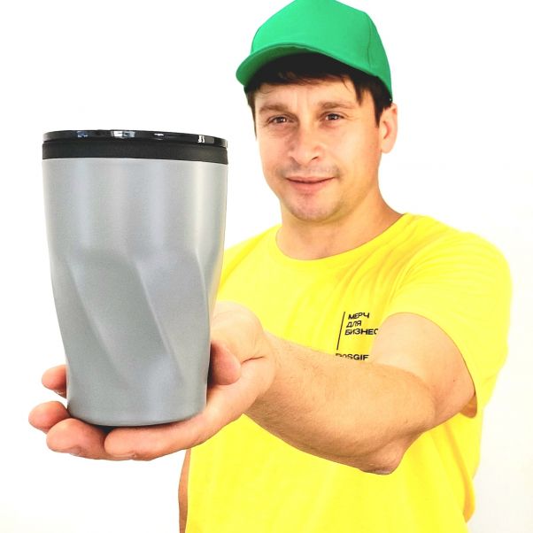 Термокружка BASIC серая
