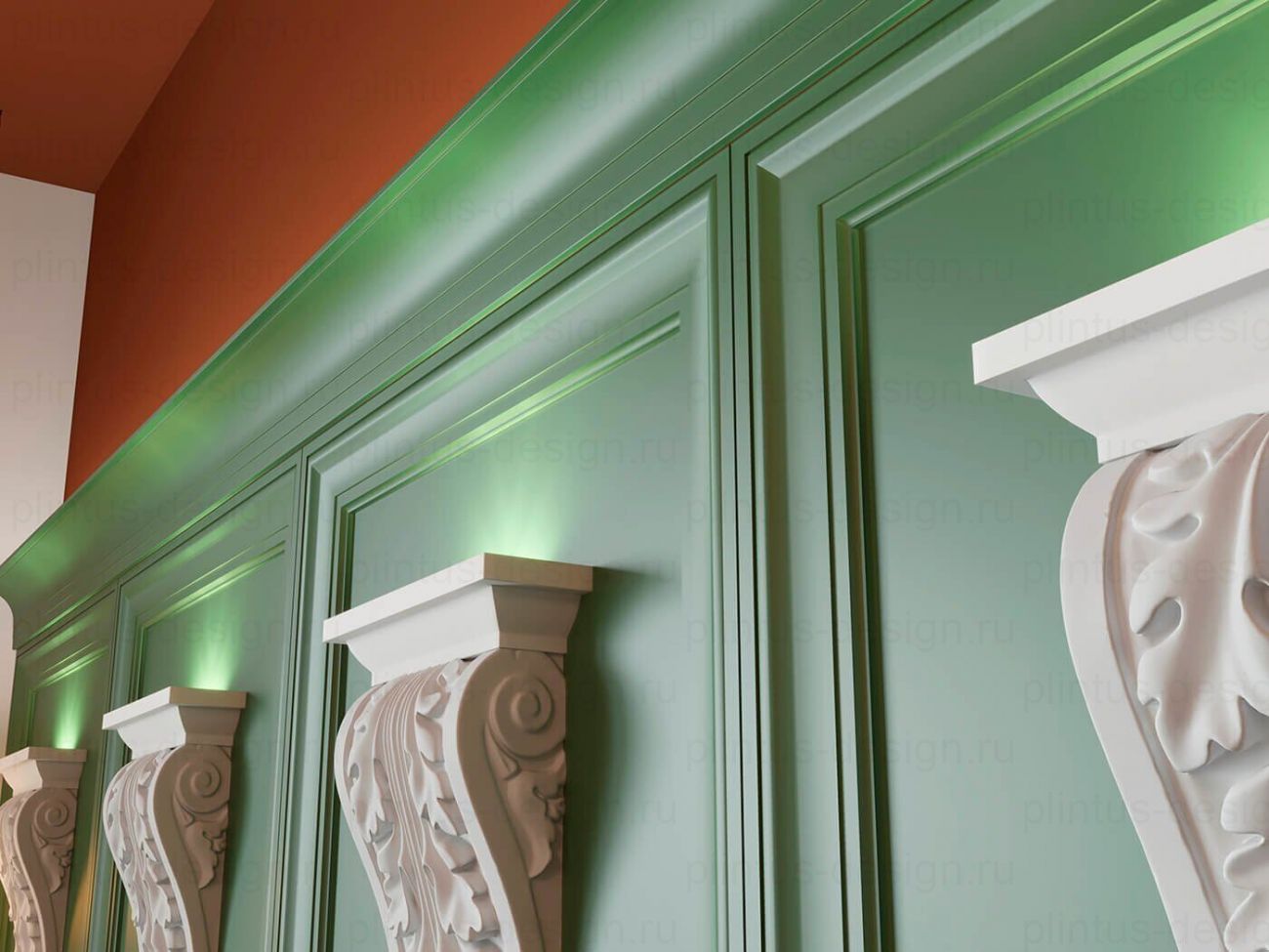 KX045 Карниз экополимер, 85х55, 2000 мм