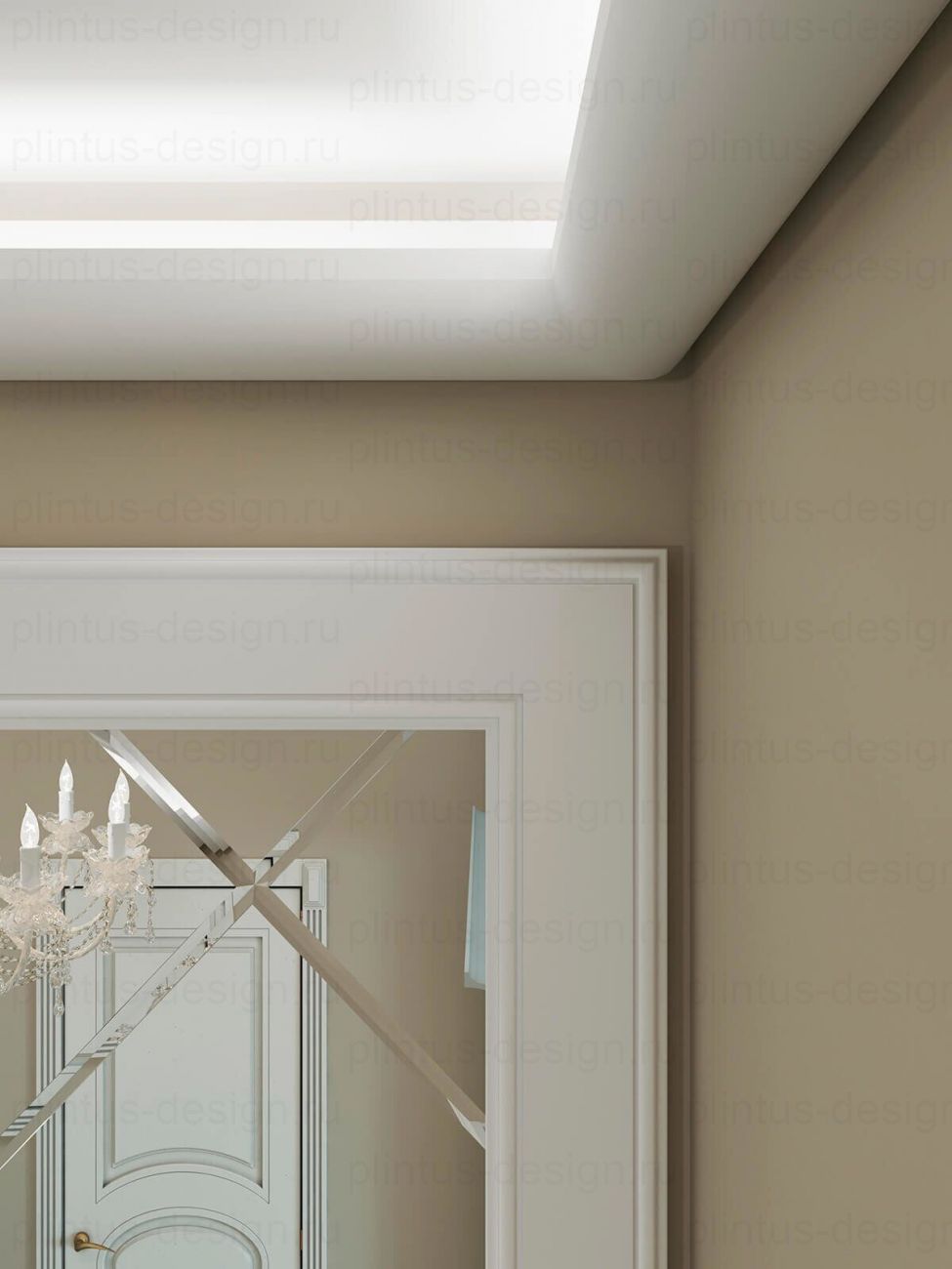 KX024 Карниз экополимер, 55х50, 2000 мм