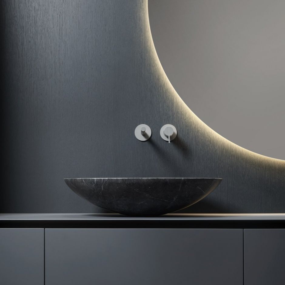 Раковина овальная из камня Antonio Lupi Lavabi SERVO163 накладная 63х45 ФОТО