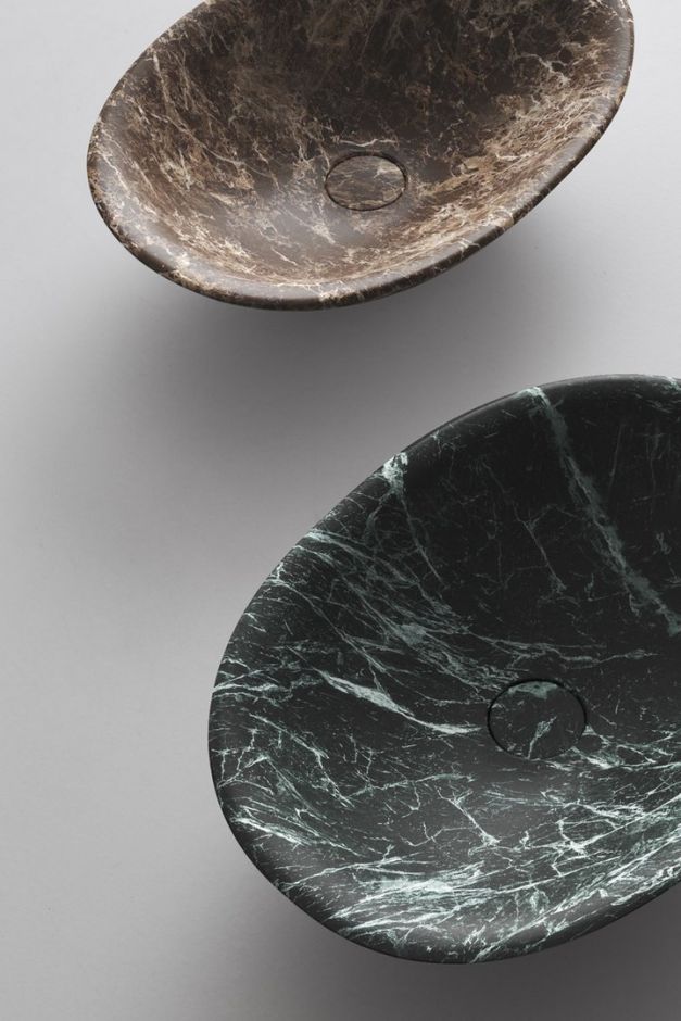 Раковина овальная из камня Antonio Lupi Lavabi SERVO154 для установки на столешницу 54х40 ФОТО