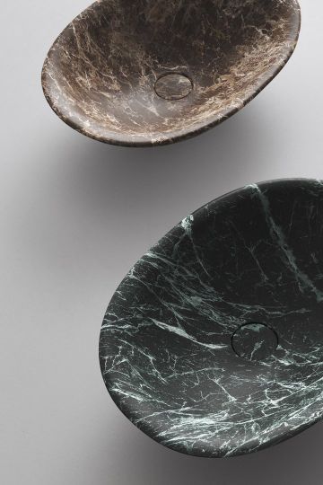 Раковина овальная из камня Antonio Lupi Lavabi SERVO154 для установки на столешницу 54х40 схема 3