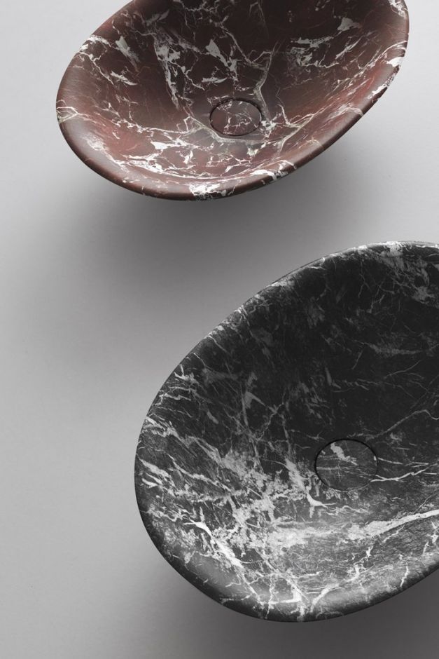 Раковина овальная из камня Antonio Lupi Lavabi SERVO154 для установки на столешницу 54х40 ФОТО