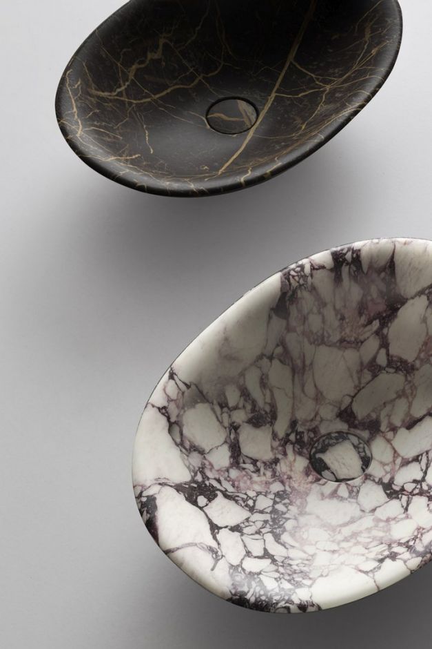 Раковина овальная из камня Antonio Lupi Lavabi SERVO154 для установки на столешницу 54х40 ФОТО