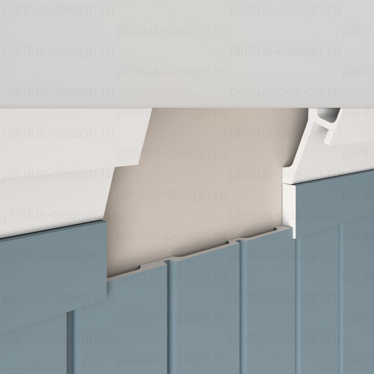 KX052 Карниз экополимер, 72х65, 2000 мм