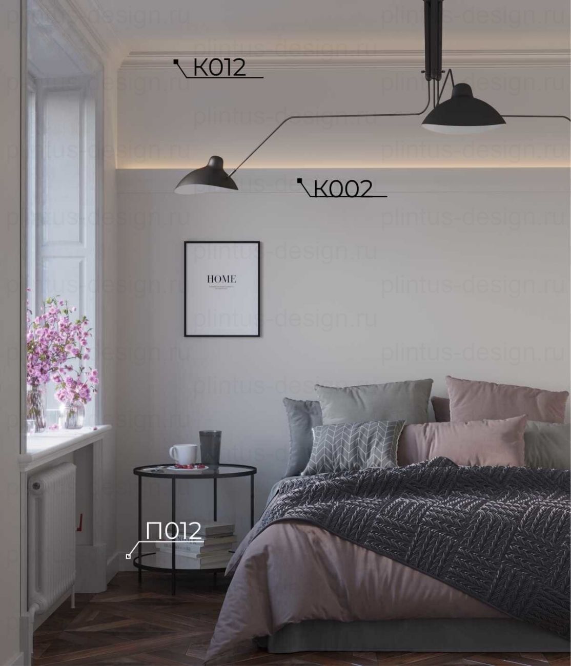 KX002 Карниз экополимер, 120х53, 2000 мм