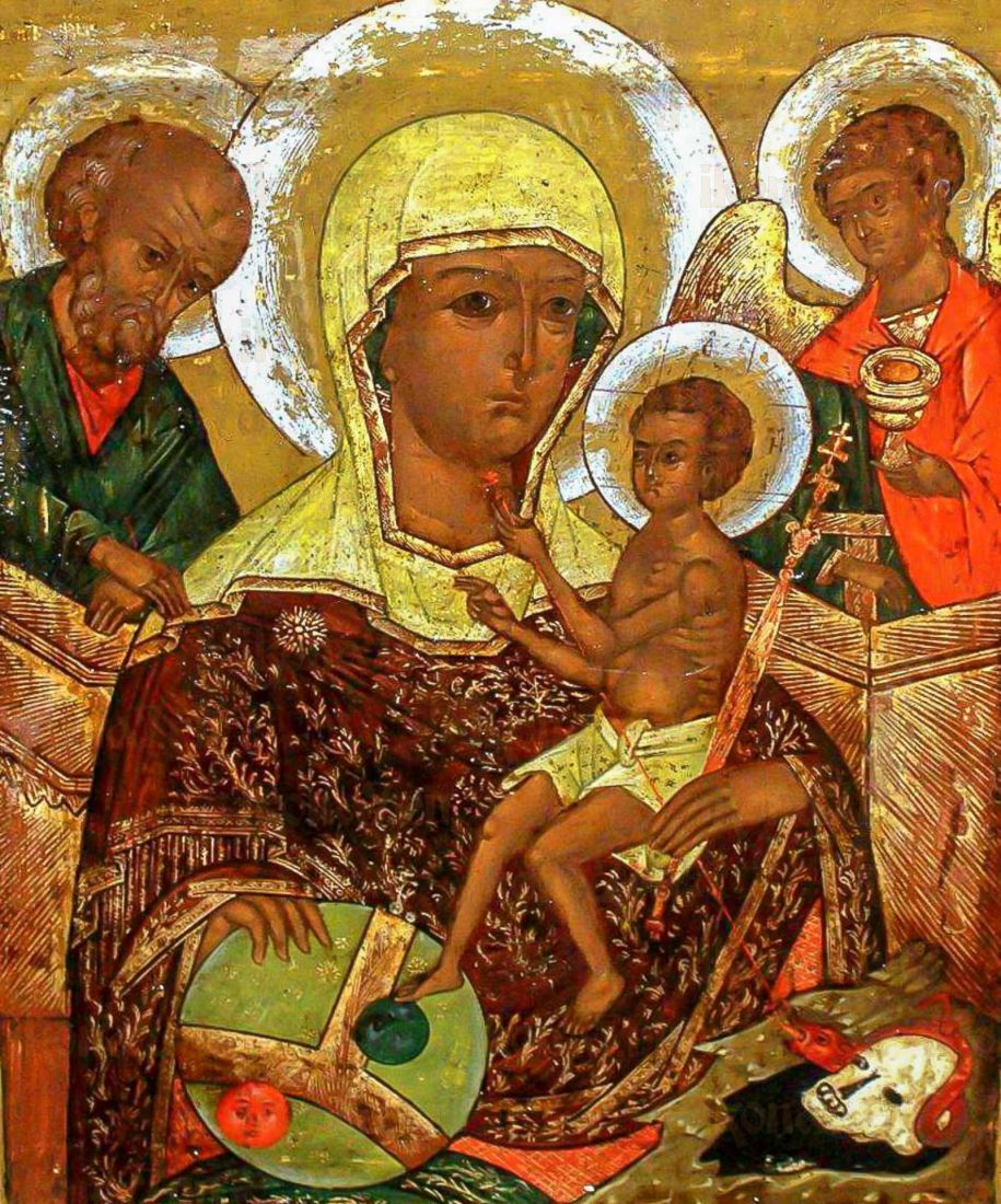 Процветшая (Молдавская) икона Божией Матери (рукописная)