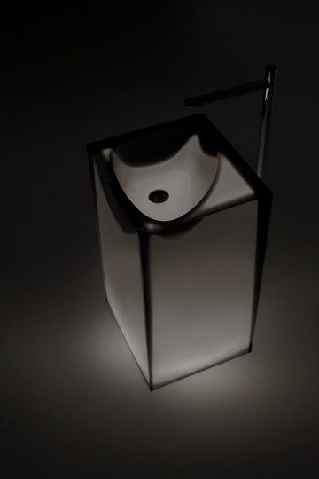 Напольная раковина Antonio Lupi Lavabi ASTRO 50х45 см с подсветкой и без схема 2