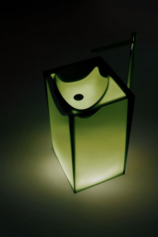 Напольная раковина Antonio Lupi Lavabi ASTRO 50х45 см с подсветкой и без ФОТО