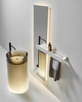 Напольная раковина Antonio Lupi Lavabi BREEZE 45х45 см с подсветкой и без схема 10