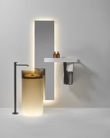 Напольная раковина Antonio Lupi Lavabi BREEZE 45х45 см с подсветкой и без схема 11