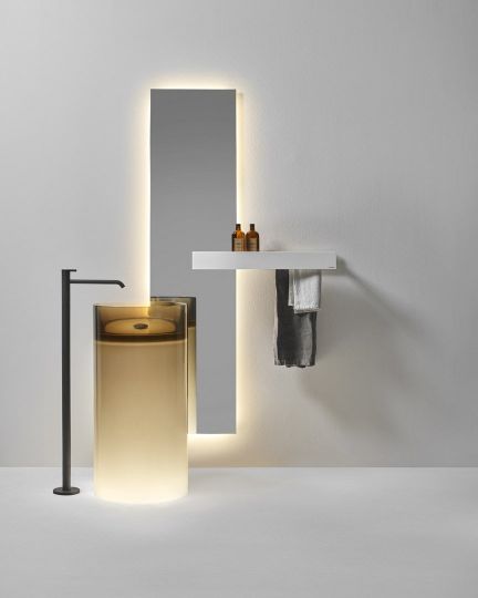 Напольная раковина Antonio Lupi Lavabi BREEZE 45х45 см с подсветкой и без схема 11