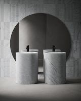 Раковина напольная из камня Antonio Lupi Lavabi NEBULA63 63х45 см схема 4