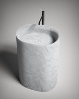 Раковина напольная из камня Antonio Lupi Lavabi NEBULA63 63х45 см схема 2