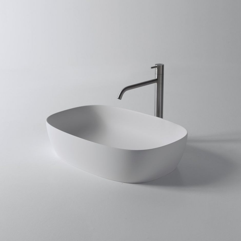 Раковина овальная накладная Antonio Lupi Lavabi SENSO160 60х40 см ФОТО