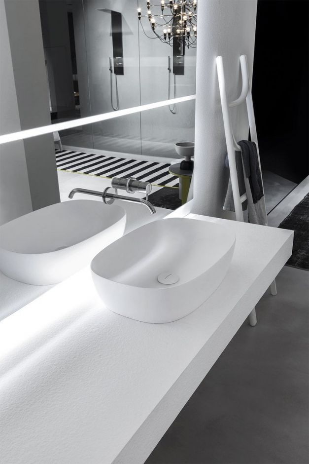 Раковина овальная накладная Antonio Lupi Lavabi SENSO160 60х40 см ФОТО