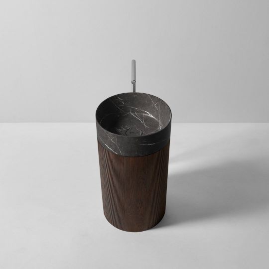 Напольная раковина из мрамора Antonio Lupi Lavabi RIGATINO2 диаметр 45см схема 4