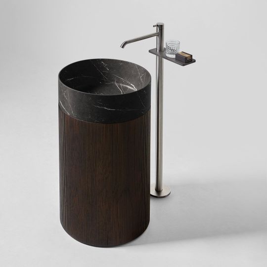 Напольная раковина из мрамора Antonio Lupi Lavabi RIGATINO2 диаметр 45см схема 2