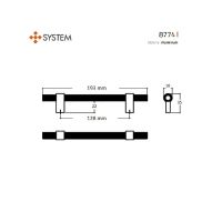 Мебельная ручка-рейлинг System SY8774. Длина 193 мм схема